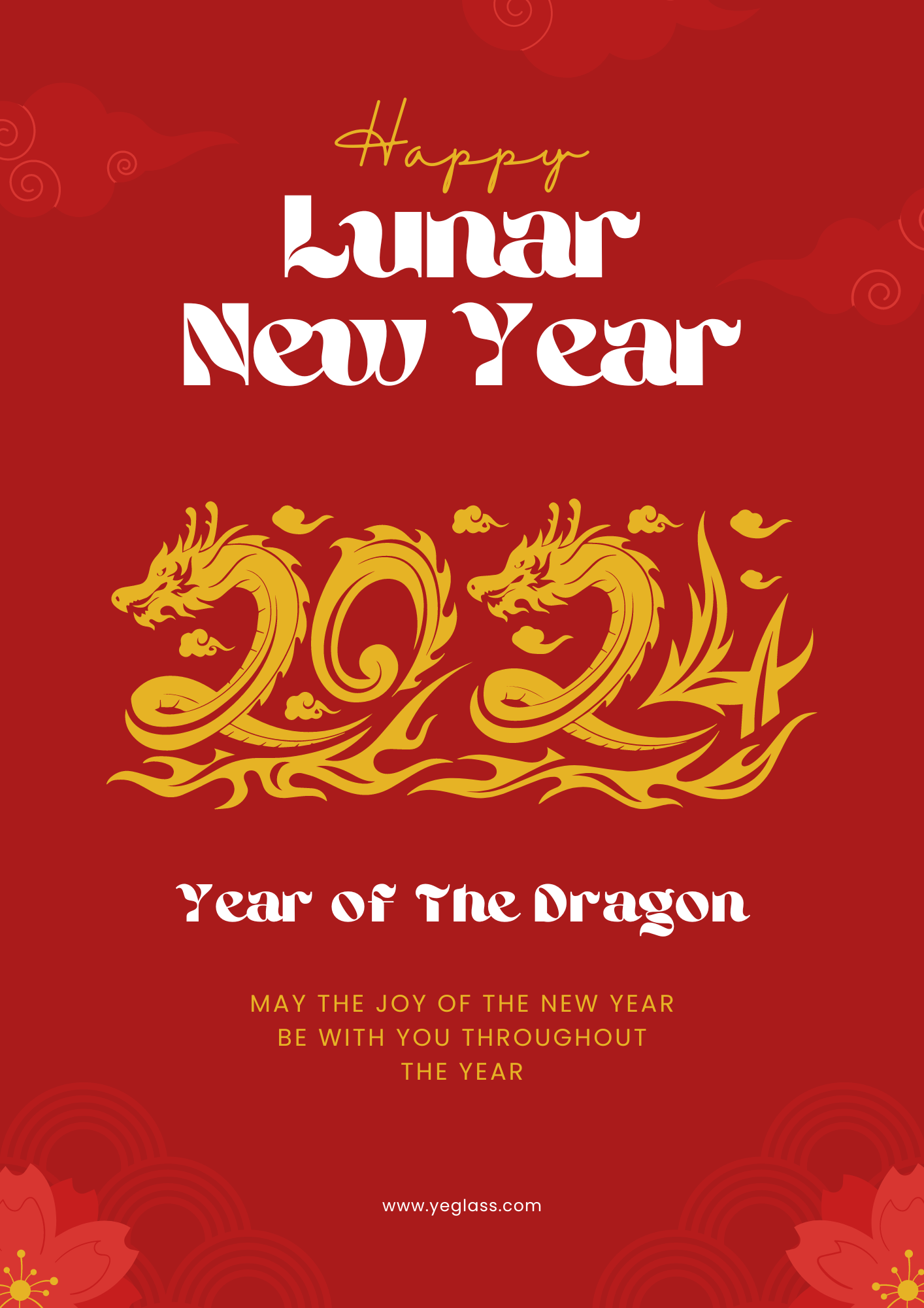 Red Gold White Modern Simple Chinese Lunar New Year 2024 wuhu ye glass.png